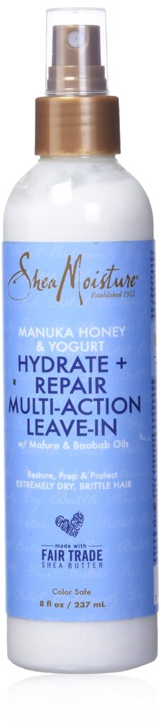 Shea Moisture Miel de Manuka et yaourt Hydrate Plus Traitement multi-action sans rinçage, 8 onces