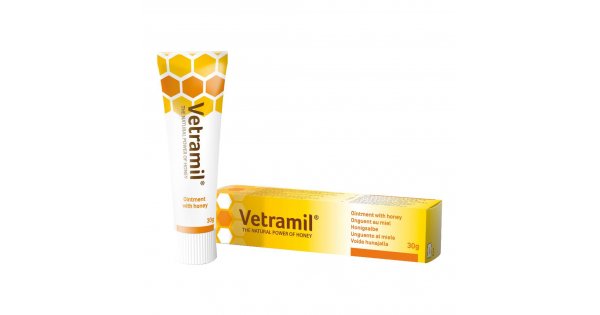 Vetramil Pommade curative au miel à usage vétérinaire 30g - Pommade pour la cicatrisation de la peau